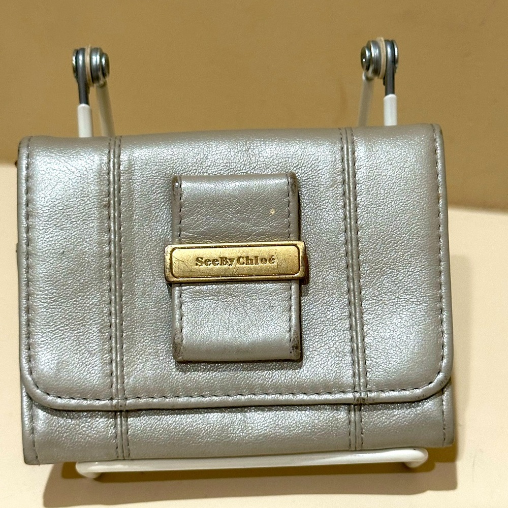 See by Chloé Silver Rosita Trifold Wallet